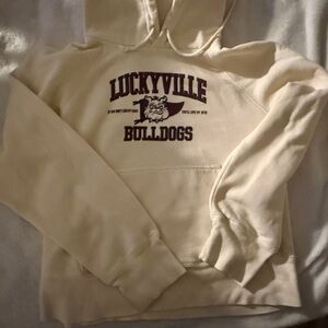Lucky brand Bulldogs Cream Hoodie